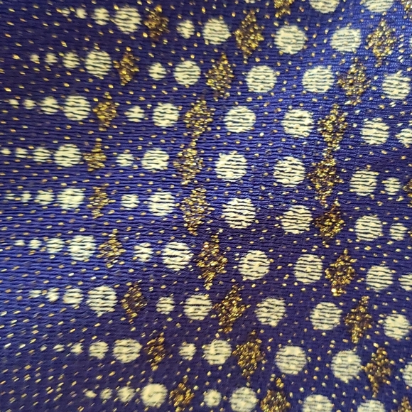 Ashley Stewart Blue and Gold Glitter Sweater and Skirt set. NWT - Picture 2 of 5